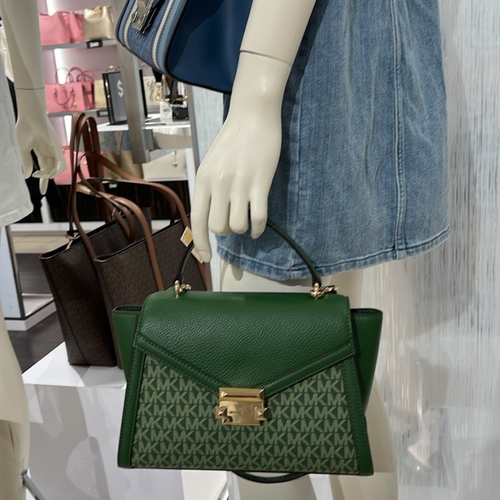 MICHAEL KORS
Whitney Medium Flap TH Satchel
Fern Green 
NWT